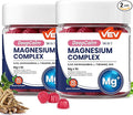 VEV Deep Calm Magnesium Complex 14-in-1 Gummies with Ashwagandha, L-Theanine, Vitamin D3 & Zinc for Women and Men, Vegan Magnesium Glycinate Gummies, 180 Gummies Total, Pack of 2