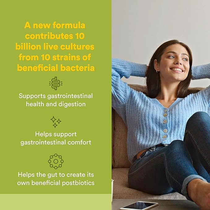 Natural Factors Whole Food Synbiotic Pre+Probiotic 10 Billion - Organic Gut & Digestive Health Supplement - Non-GMO, Gluten-Free & Dairy-Free - 60 Vegetarian Capsules (60 Servings)