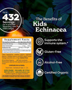 Herb Pharm Kids Certified-Organic Alcohol-Free Echinacea Glycerite Liquid Extract Drops, 4 oz