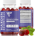 KSM-66 Ashwagandha Gummies 750mg Per Gummy – 1,500mg Per Serving – Stress & Cortisol Support – with Lemon Balm & Vitamin D – 60 Count (30 Day Supply) – Vegan – Harden Essentials