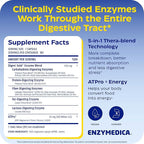 Enzymedica Digest Gold + ATPro, Maximum Strength Enzyme Formula, Fast-Acting, Helps Digest Large Meals, Prevents Bloating and Gas, 180 Capsules