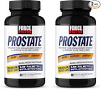 Force Factor Prostate Saw Palmetto and Beta Sitosterol Supplement for Men, Prostate Health/Size Support, Urinary Relief, Bladder Control, Reduce Nighttime Urination, 60 Softgels, (Pack of 2)
