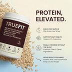 TrueFit High Fiber Protein Powder, Grass-Fed Whey Meal Replacement Shake with Prebiotics, Probiotics, & Organic Superfoods, Keto Friendly, Gluten Free