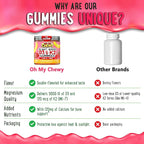 OH MY CHEWY Center-Filled Vitamin D3 K2 & Calcium Gummies - Supplement for Healthy Teeth, Bone & Energy - 5000 IU D3, 120 mcg K2(MK-7), 120 mg CA - Vegan & Non-GMO - 120 Count
