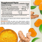 ANDREW LESSMAN Turmeric 400mg - 120 Capsules - 95% Curcuminoids as Phospholipid Complex for Optimum Benefits and Absorption, High Potency Standardized Extract, Small Easy to Swallow Capsules