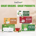 LeafLea 80 Premium Green Tea Bags, Pure Green Tea Leaves, Bright & Mild Flavor with Caffeine, Daily Wellness and Naturally Uplifting, Sugar-Free, Non-GMO, Vegan, Individually Wrapped (2 Pack)