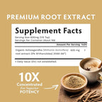 TRIBE ORGANICS KSM-66 Ashwagandha Root Extract Powder Ayurvedic Herb for Mood Support | Increase Energy | Strength - Organic | Natural | Gluten Free | Non GMO | Full-Spectrum - 100g Pouch
