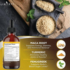 Organic Maca Root Liquid Drops with Ashwagandha, Nettle, Fenugreek, Beet Root and L-Arginine Liquid Multivitamin for Women and Men - 2oz