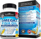 Triple Strength Omega 3 Fish Oil 3000mg - High Potency Omega 3 Supplement for Women and Men, Burpless Lemon Flavor Fish Oil - 2250mg Essential Fatty Acids with DHA & EPA, Wild Caught, 90 Softgels