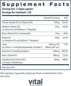 Vital Nutrients Vitamin B-Complex - Vegan High-Potency Methylated B Complex Vitamins - B Vitamins Support Energy Production, Metabolism, and Heart Health* - Gluten, Dairy, Soy Free - 120 Capsules