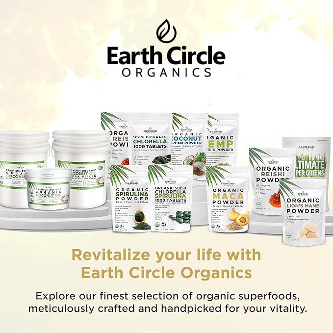 Earth Circle Organics Organic Black Maca Peruvian Root Powder, Black Maca Root for Men, Natural Supplement, Essential Vitamins, Minerals & Fatty Acids Improved Energy, Immune Support (8oz, Pack of 3)