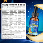 2 Pack Magnesium Glycinate Liquid for Kids - with L-Theanine Omega-3, Vitamin B6, D3, Zinc - Kids Magnesium Drops for Sleep, Relaxation, Calm & Focus - 2 Fl Oz, Lemon Flavor