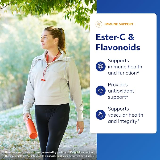 Pure Encapsulations Ester-C & Flavonoids - Vitamin C Supplement for Antioxidants - Immune & Vascular Support* with Calcium & Rutin - Gentle on Digestion - Vegan & Non-GMO - 90 Capsules