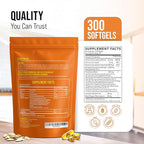 Pumpkin Seed Oil with Saw Palmetto, Turmeric, Nettle & More | 3000mg Per Serving, 300 Softgels | Cold Pressed, Extra Virgin | Prostate Health Supplements for Men | Non-GMO
