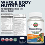Kal Enhanced Energy for Teens Tablets, 60 Count