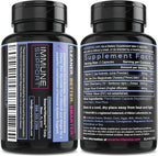 Smarter Elderberry Capsules + Vitamin C + Ginger & Zinc, Herbal Supplement, Powerful Black Elder Berry Extract Antioxidant Vitamin, 60 Vegan Pills