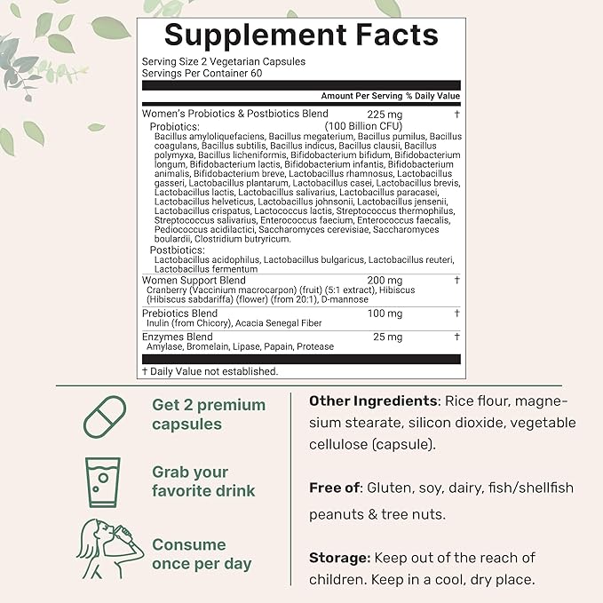 Micro Ingredients Myo-Inositol with D-Chiro Inositol Powder & Women’s Probiotics 100 Billion CFU Veggie Capsules | 2 Pack Bundle | 40:1 Ideal Ratio | 40 Strains + Cranberry & D-Mannose