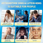 VivoNu 14-in-1 Astaxanthin 24mg & Lutein 40mg with Zeaxanthin Supplements, 12 Month Supply, 360 Softgels, 2 Bag