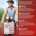 biophix Methyl B-12 10000 mcg 90 Vegan Lozenges Cherry Flavor Extra Strength - Supports Nervous System Immune Health Blood Flow Metabolism Brain Focus Energy