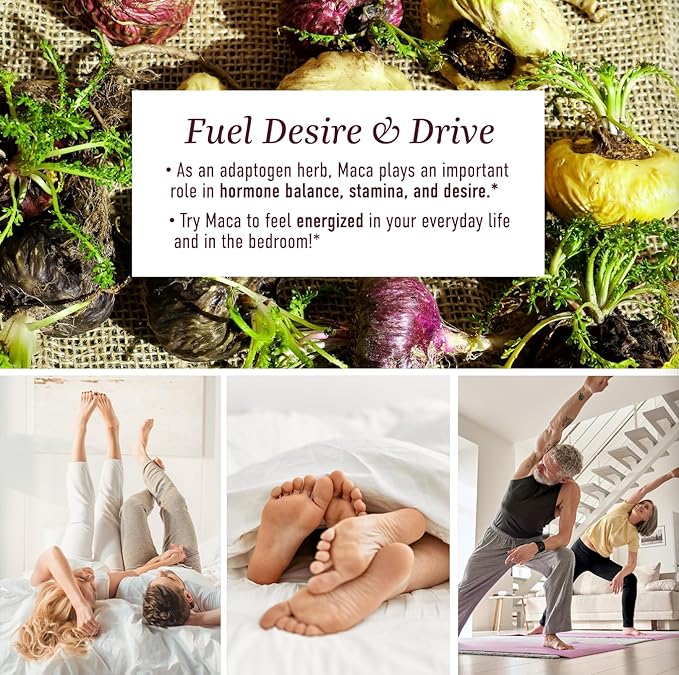 Maca Root Gummies with Natural Peach Flavor | Drive, Performance & Energy Support | Hormone Balance for Women and Men | Vegetarian, Non-GMO | 60 Gummies