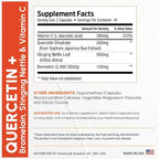 ForestLeaf Quercetin with Bromelain - 1350mg Blend with Vitamin C & Stinging Nettle, Advanced Quercetin 500mg Supplement, Non-GMO Gluten Free, Natural Immune & Respiratory Function 180 Veggie Capsules