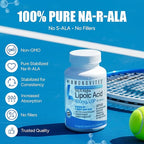 IMMUNOVITES Stabilized R-Alpha Lipoic Acid ((True)) 600mg per Serving [[High Potency & up to 40x Increased Absorption]] (Na R-ALA) (Na R-LA) (Na R-Lipoate) (1 Bottle)