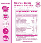 Pink Stork Premium Prenatal Gummy Vitamins with DHA, Folate, and Vitamin D - Multivitamin for Neural Tube and Fetal Brain Development - 60 Vegan Gummies for Morning Sickness Support