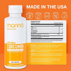 Manna Vitamins Evolved Liposomal Liquid Curcumin for Advanced Absorption Best Turmeric Supplement for Daily Joint & Immune Health Support - Vegan, Non-GMO, 95% Curcuminoids (1 Pack)