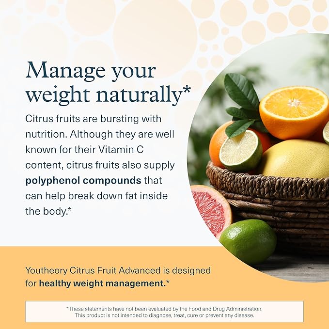 Youtheory Slimming Citrus Fruit - Vegan Health Supplement with Chromium - Supports Overall Wellness* - Dairy, Soy & Gluten Free - 60 Vegetarian Capsules (Pack of 2)