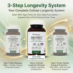 Age Finity NAD & NR Cellular Optimzation Mitochondrial Supplement - NAD, Nicotinamide Riboside, TMG, CoQ10, GlyNAC, Resveratrol, Spermidine - Cellular Longevity - 3rd Party Tested Glass Bottle