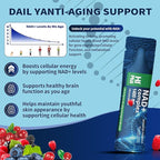 1400mg NAD+ Liquid Supplement for Anti Aging and Cell Regeneration, Premium Alternative Liposomal, Nicotinamide Riboside with Resveratrol, PQQ & CoQ10 - Advanced Cellular Energy, 20 Pack