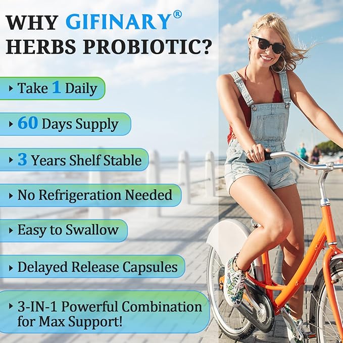 Probiotics for Women and Men, 300 Billion CFU, 24 Strains Probiotics with 15 Organic Herbs probiotics Blend, Probiotic Supplement for Digestive Gut Immune & Whole-Body Health -6 Month Supply
