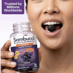Sambucol Elderberry Gummies - Immune Support Supplement for Adults & Kids with Vitamin C & Zinc, Sambucol Elderberry are High in Antioxidants, Gluten Free, Vegan - 90 Count