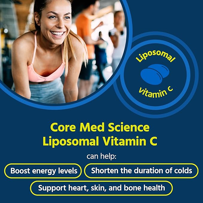Core Med Science Liposomal Vitamin C 1000mg, 270 Softgels - Non-GMO Natural Liposomal Vitamin C Supplement that Promotes Healthy Skin - Immune System Booster for Adults, Supports Collagen Formation
