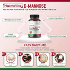 Liposomal D-Mannose Cranberry Supplement – 180 Capsules | Uva Ursi, Hibiscus, Black Pepper | Enhanced Absorption Formula | Non-GMO, Gluten-Free
