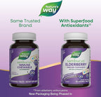 Nature's Way Sambucus Elderberry Immune Chewable for Kids, Ages 2+, Immune Support*, Vitamin C, Zinc, with Superfood Antioxidants(1), Gluten Free, 40 Chewable Tablets (Packaging May Vary)