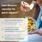 Igennus Fast Action Digestive Enzymes & Betaine HCl, 10 Broad Spectrum Enzymes with Protease, Lipase & Lactase, Papain & Bromelain, Plant-Based Vegan, Clean Label, for Women and Men, 90 Capsules