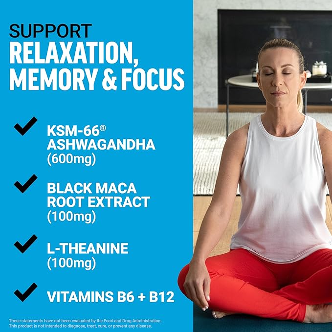 Force Factor Amazing Ashwa, KSM-66 Ashwagandha Supplement for Stress Relief, Focus, Memory, Immune Support, with Vitamins, Minerals & Antioxidants, Cortisol Supplements for Women, 120 Tablets