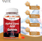 Alpha Lipoic Acid Gummies – Extra Strength ALA Antioxidant Supplement for Brain Health and Nerve Support – Non-GMO, Vegan, Gluten-Free – 60 Chewable Supplements for Antioxidant and Pain Relief (2pack)
