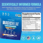 MAGICRELAX Supercalm 8-in-1 Chelated Magnesium Powder Drink Mix,KSM-66 Ashwagandha, Saffron, GABA, L-Theanine, Vitamin D3,Supports Stress Healthy Cortisol, Mood & Sleep, Zero Sugar Raspberry Lemonade