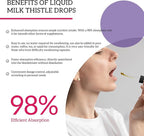 (2 Pack) Milk Thistle Liquid Drops Silymarin 1000mg, Liver Supplement Detox & Cleanse with Dandelion & Artichoke, Milk Thistle Organic Extract for Support Repair Liver Health, Vegan, Non-GMO, 1 Fl Oz