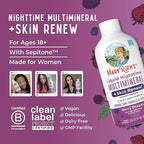 MaryRuth's Liquid Nighttime Liquid Multimineral + Skin Renew | Clinically Shown in Women to Reduce Fine Wrinkle & Improve Skin Firmness | Sepitone | NO Melatonin | Magnesium | Vegan | 15 Servings