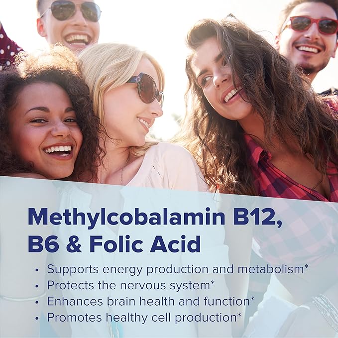 Superior Source No Shot Vitamin B-12 Methylcobalamin 10000 mcg, B-6 & Folic Acid 1200 mcg - Supports Brain & Heart Health - Aids Natural Energy Levels - 30 Sublingual Dissolving Tablets