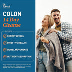 Dr. Tobias Colon Cleanse - Constipation Relief & Gut Health Support for Women & Men | 14 Day Colon Cleanser for a Gentle Colon Detox & Gut Flush - 28 Capsules (1-2 Daily)