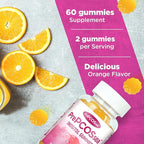 PrePCOSsea Inositol Gummies Vitamins, 2 Pack Orange Flavor Myo-Inositol Vitamin Gummies with Folate, B6, B12 & D-Biotin, 60 Count Soft Chews