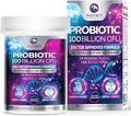 Probiotics for Digestive Gut Health - 100 Billion CFU Per Capsule, 16 Premium Strains & Prebiotics - Best Probiotics for Women & Men, Occasional Constipation, Gas, Immune Health Support - 30 Capsules