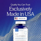 Essential Stacks Gut L-Glutamine Capsules 1000mg (Made in USA) - Gluten, Dairy & Soy Free, Non-GMO L Glutamine for Gut Health - 60 Serves (120 Caps)