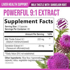 Milk Thistle Supplement - Liver Health Support with Dandelion Root & Silymarin Marianum, Liver Cleanse Detox & Repair - Nature's Milk Thistle Extract - 120 Capsules