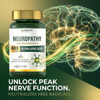 Nerve Savior for Neuropathy 600mg - 120 Veggie Capsules High Potency Alpha Lipoic Acid Supplement for Hands, Feet & Toes Comfort - Powerful Antioxidant Formula