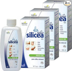 Hübner Original Silicea Gel 17 fl oz / 500 ml, 3 Pack, for Hair, Skin, Nails, and Connective Tissue, Pure Colloidal Silica Gel Formula, No Additives or Preservatives